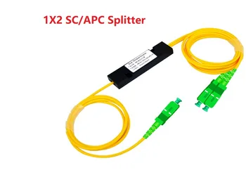 SC/APC 1x2 PLC Światłowodowe Rozgałęziacz Mini-Moduł SC/APC FTTH Światłowód Rozdzielacza SC Однорежимный optyczny rozgałęźnik pudełko