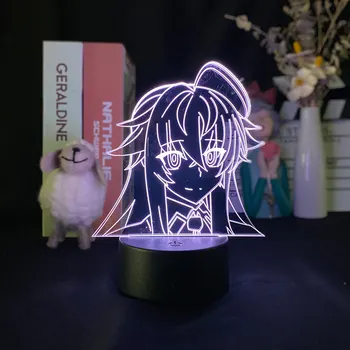 Akrylowa 3D Anime Lampa High SchoolDXD Lampy Lampa Figurka Oświetlenie Do Sypialni Komiks Kreskówka Światło, Wystrój Domu Lampa Prezent