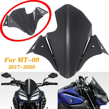 Szyba szyby Reflektora wiatru motocykla MT 09 czarne do Yamaha MT МТ09-09 2017 2018 2019 2020 Aluminiowy owiewka CNC