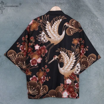 Samuraja Z Kranu, Kimono W Stylu Japońskim, Yukata Oddziału, Męski Damski Sweter, Bluzka, Japońskie Kimono, Tradycyjna Odzież, Odzież Azjatycka
