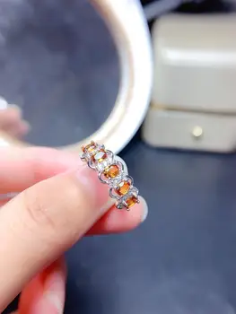najnowszy damski pierścionek z naturalnym żółtym цитрином, prawdziwe srebro próby 925 z certyfikatem pierścionek z naturalnym kamieniem, specjalny projekt, prezent na urodziny