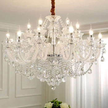 Nowe Nowoczesne Białe kryształowe żyrandole do Salonu, Sypialni wewnętrzna lampa K9 crystal lustres de teto sufitowa żyrandol