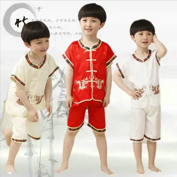Smok Kung-fu Garnitur Chłopca Chiński Tradycyjny Strój Odzież Dziecięca Sztuki Walki Wushu Odzież Prezentacja Taneczna Forma 18