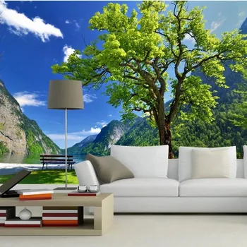 beibehang fresk zdjęcia tapety malowniczy krajobraz drzewo salon jadalnia sofa sypialnia TELEWIZOR 3d mural tapety do ścian 3 d