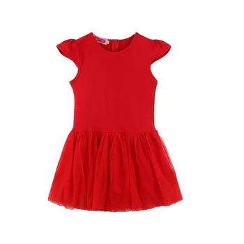 odzież dziecięca 2020 roku, letnia sukienka w stylu koreańskim dla dziewczyn, nowa czerwona sukienka dla dziewczyn