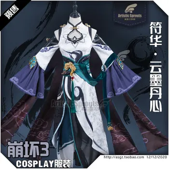Przedsprzedaż Honkai Impact 3 cos Fu Hua Yunmo Danxin cosplay damski garnitur dwuwymiarowy cheongsam starożytny styl 2021