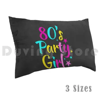 Kocham 80-tych, 80-tych Impreza Dziewczyna Retro Poszewka z nadrukiem 50x75 latach osiemdziesiątych Wieczorowe Modne 80-tych Do lat 1980-tych Retro