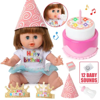 Modelowanie Odrodzenia 12 Dziecięcych Dźwięków 14 Cm 36 cm Zestaw Ciast Na Urodziny Reborn Baby Doll całe Ciało Silikonowa Lalka Реборн Zestaw