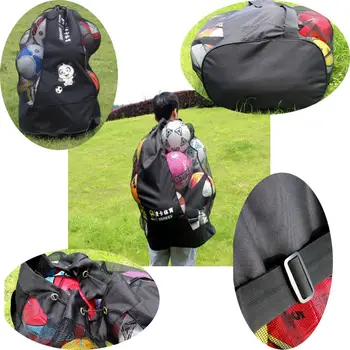 Uniwersalny sprzęt sportowy worka worek piłki siatki wkłada w torby do transportu bagażu piłki nożnej organizuje