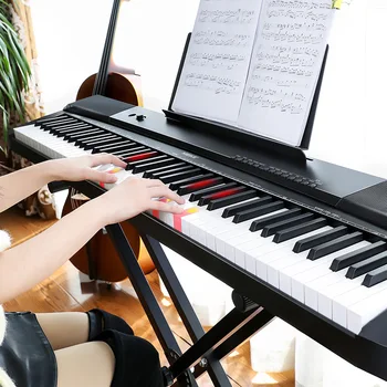Dzieci Przenośny Profesjonalny Syntezator Piano, Elektroniczne Pianino Cyfrowe, 88 Klawiszy, Ważona Klawiatura Muzyczna Na Fortepian Teclado