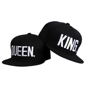 Haftowane Czapki Z Daszkiem Snapback Hip-Hop Kapelusze King Queen Snapback Meble Odzież Nowa