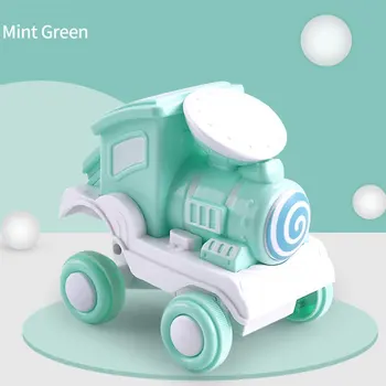 Samochodowe Zabawki Kreskówka Jasny Kolor Mini Press Pociąg Zabawki Dla Dzieci 360 Stopni Toczenia Ciężarek Samochód Zabawki Dla Dzieci Dla Dzieci Prezent Na Urodziny