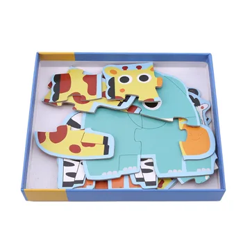 Kreskówki Zwierzęta z Tektury Popularne Puzzle 3D Puzzle Zabawki Edukacyjne Zabawki Dla Dzieci Edukacyjne Gry Edukacyjne-Puzzle Zabawki