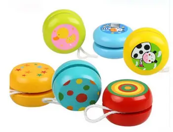 Słodkie Zwierzęta Zabawki Drewniane jo-jo Dla Dzieci, Śmieszne Klasyczny Prezent dla Chłopców i Dziewcząt