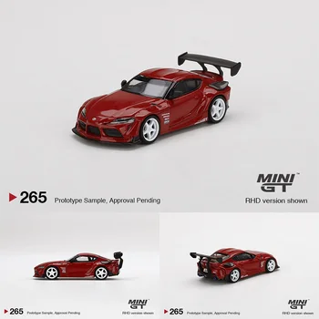MINI GT 1:64 Supra Czerwona Zmodyfikowana wersja Modelu samochodu Ze stopu z Wielkim Ogonem, Kolekcja Dioramy, Miniaturowe Zabawki Carros 265