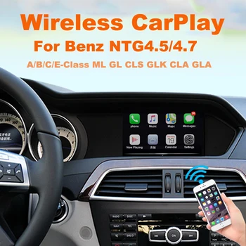 Bezprzewodowy CarPlay dla Mercedes Benz NTG4.5 NTG4.7 Systemy W246 W176 W204 W212 CLA GLA ML GL Apple i Android Авторегистратор Pudełko