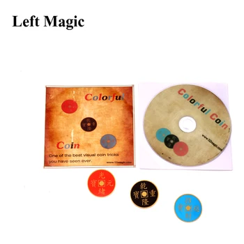Kolorowa moneta 2.0 (Wersja Morgana) Magiczna Sztuczka Latające Monety Morgana Miedziany Magnetyczny Sztuczki Magiczne Rekwizyty Mentalna Magia-Wzór magia