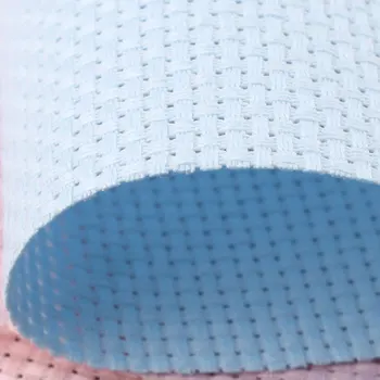 tkanina do haftu 18ct tkaniny do haftu 18ST 18CT płótno do haftu tkanina jasno-błękitny 50-50 cm