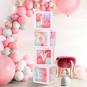 Przezroczyste Pudełko Do Balonów Wyznanie Miłości Ślub Urodziny Układ Sceny Ozdobą Imprezy Dla Dzieci Pudełko Wieczorowe Biżuteria