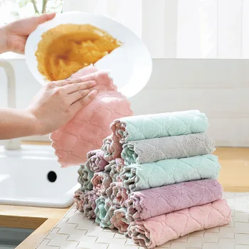 10 szt znieczulający czyszczący dywanik dwustronny ręcznik kuchenny ręcznik kuchenny ściereczka sprzęt ściereczka ściereczki do naczyń