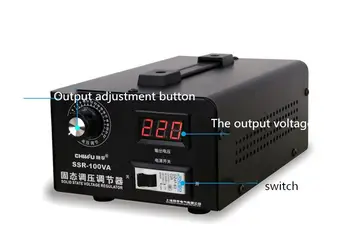 Jednofazowy półprzewodnikowy regulator napięcia sieciowego 220 v elektroniczny triak regulator napięcia 10 kw SSR-100VA