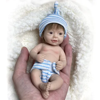 Dekompresyjne zabawki 6 Cali miękkie Silikonowe Lalki Bebe Reborn Dla Małych Chłopców Miniaturowe Przytulas Dla Dzieci реборн silikonowy