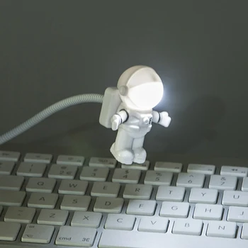 Mini Astronauta Nocne Kreatywny Oprawa Led Do Czytania Elastyczne USB Rurka Kosmonauta Dla Laptopów Klawiatura Laptopa Tenis Tenis Oprawa