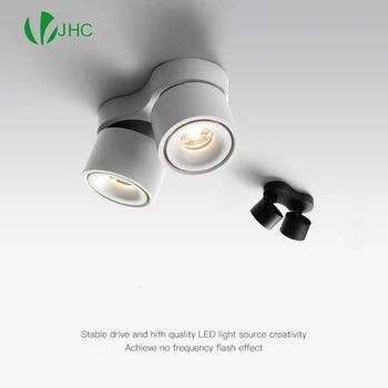 Ściemniania Powierzchowne Lampa LED COB Downlight 20w/24 W, Obrotowy Led Punktowa Lampa sufitowa z Sterownikiem Led AC110V/220V