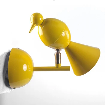 Osobowość twórcza nowoczesnych minimalistycznych sypialni szafka naścienna lampa Nordic kute lampa led z jedną głowicą ptak