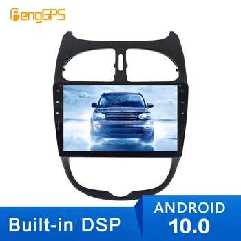 Android 10,0 Radio Stereo GPS Samochodowy Odtwarzacz DVD Dla Peugeot 206 2000 2001-2016 nawigacja Multimedia Auto IPS modułowa budowa DSP